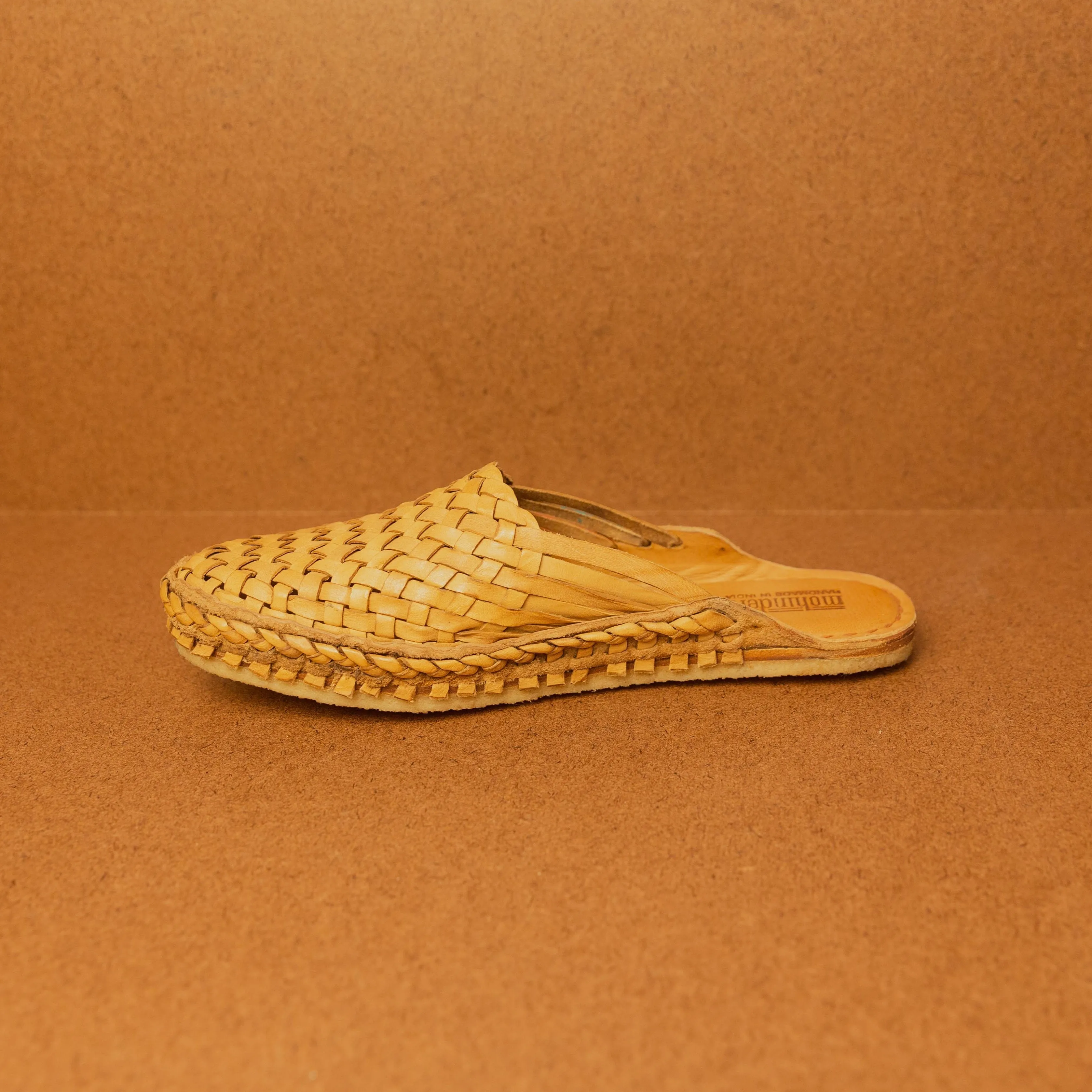Mohinders Men's Woven City Slippers in Honey with Stripe