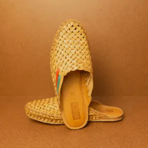 Mohinders Men's Woven City Slippers in Honey with Stripe