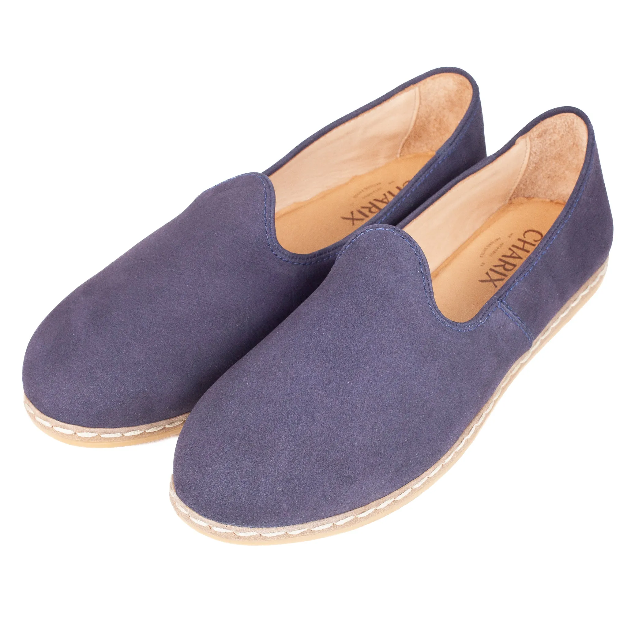 Navy Nubuck Slip-On