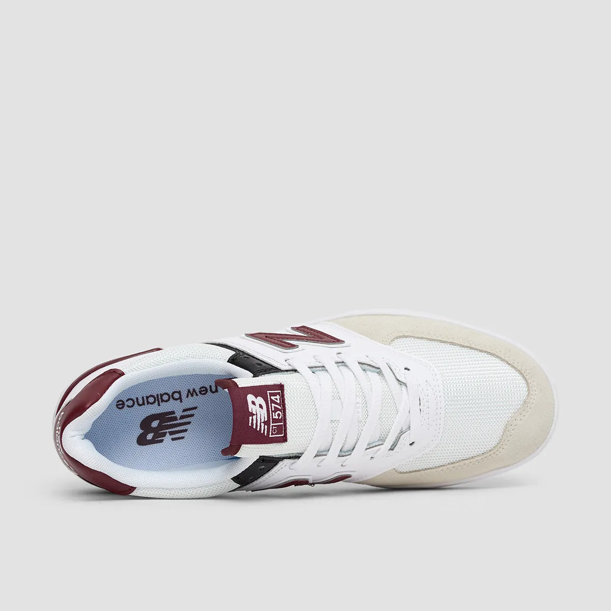 New Balance Court 574 Shoes - White/Crimson