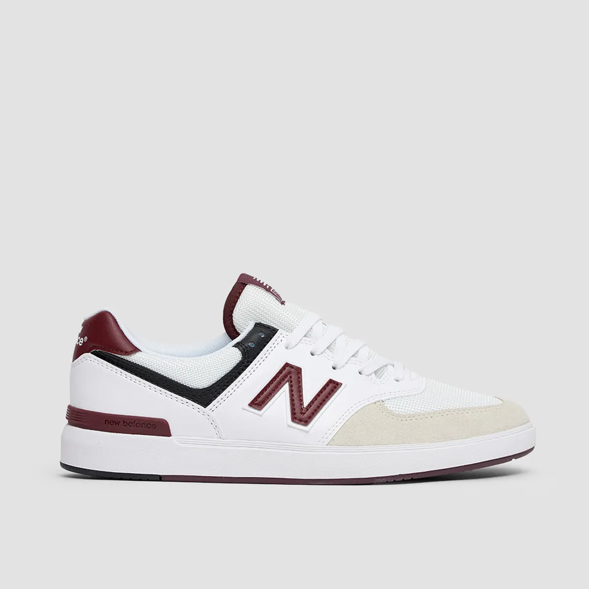 New Balance Court 574 Shoes - White/Crimson