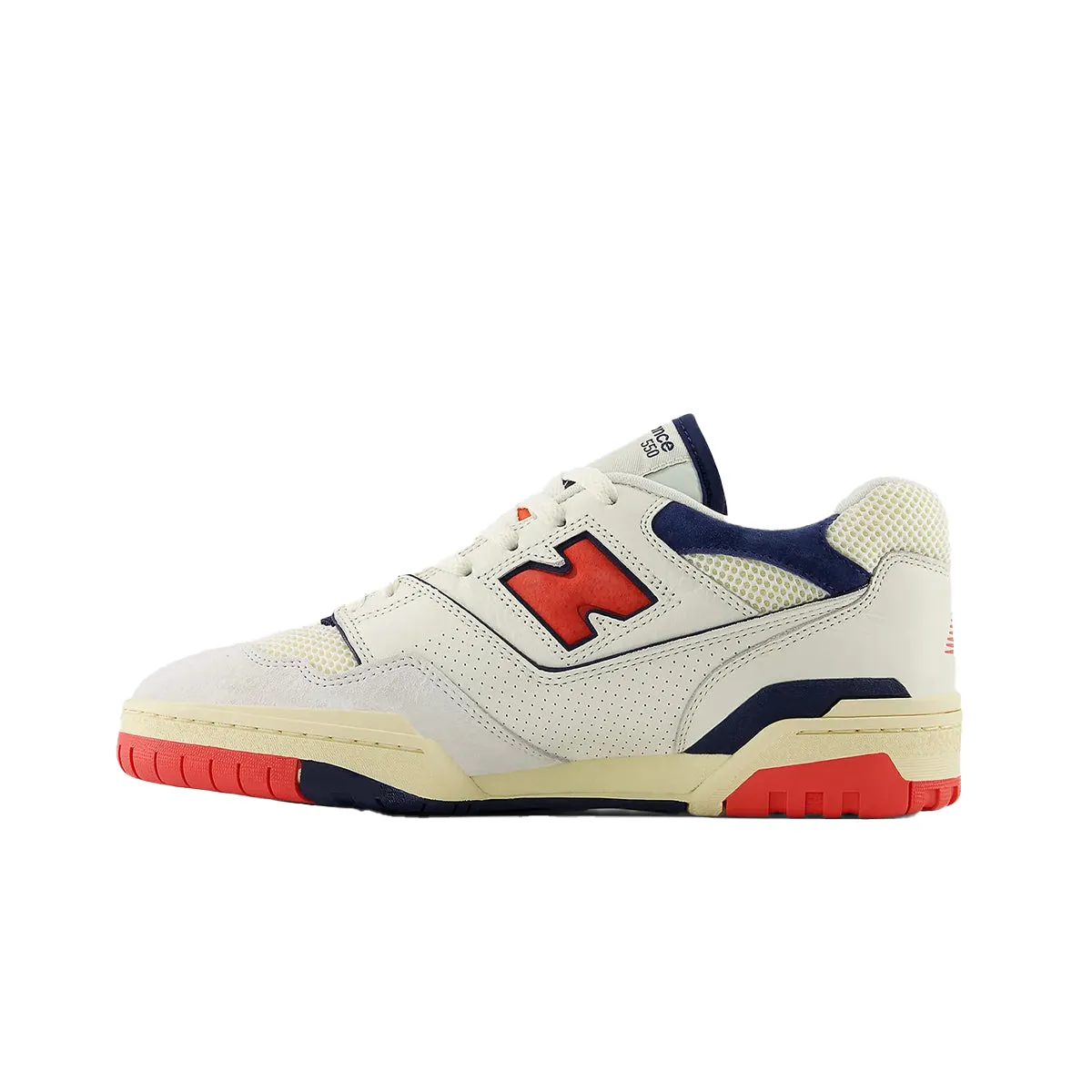 New Balance Mens 550 Sea Salt Pack Casual Sneakers BB550CPB Sea Salt/Blast Red