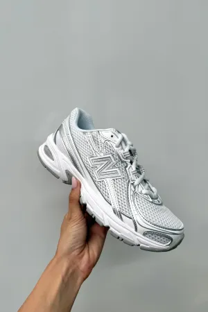 New Balance U740WM2 Sneaker- White/ Silver Metallic