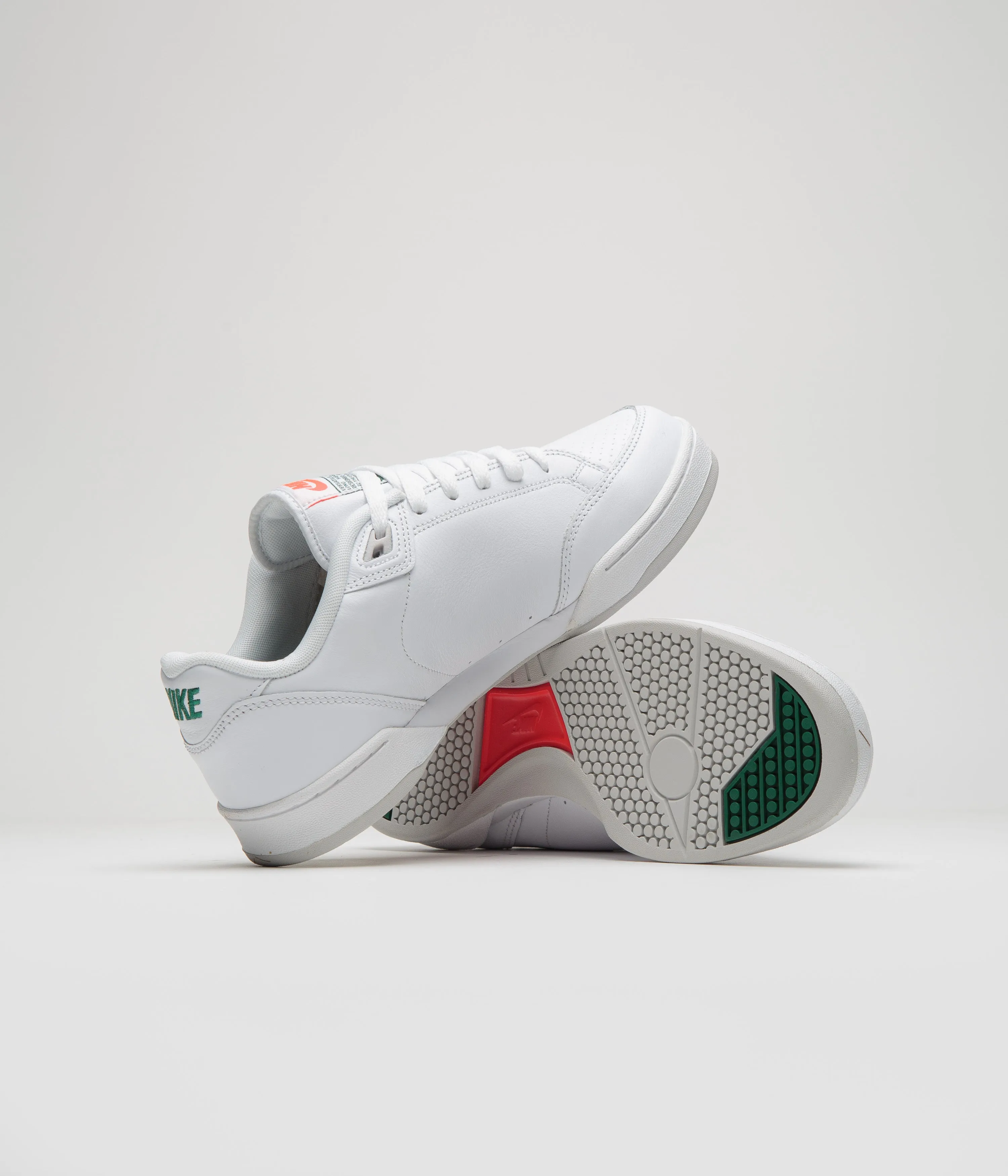 Nike Grandstand II Premium Shoes - White / Dark Cypress - Dark Cypress