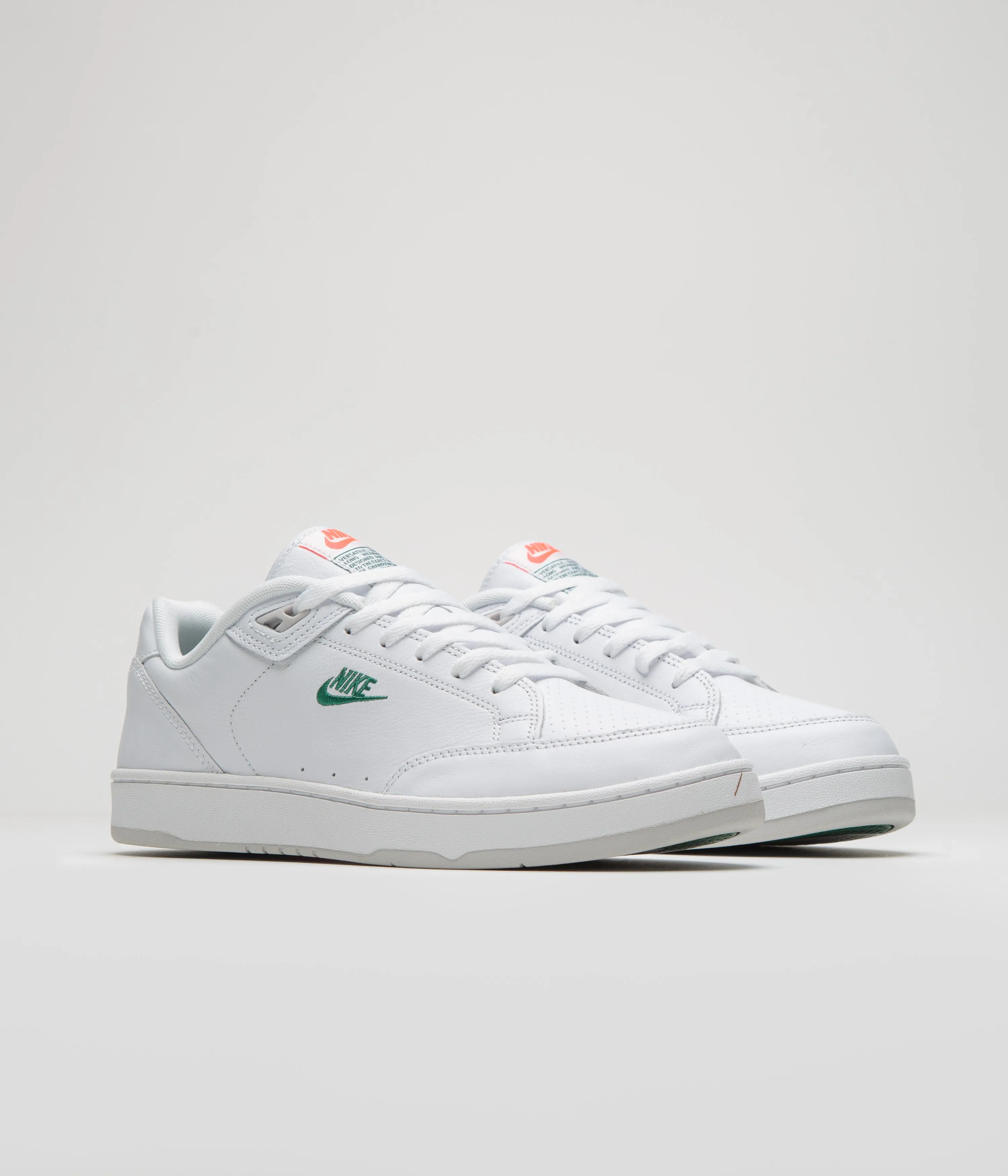 Nike Grandstand II Premium Shoes - White / Dark Cypress - Dark Cypress