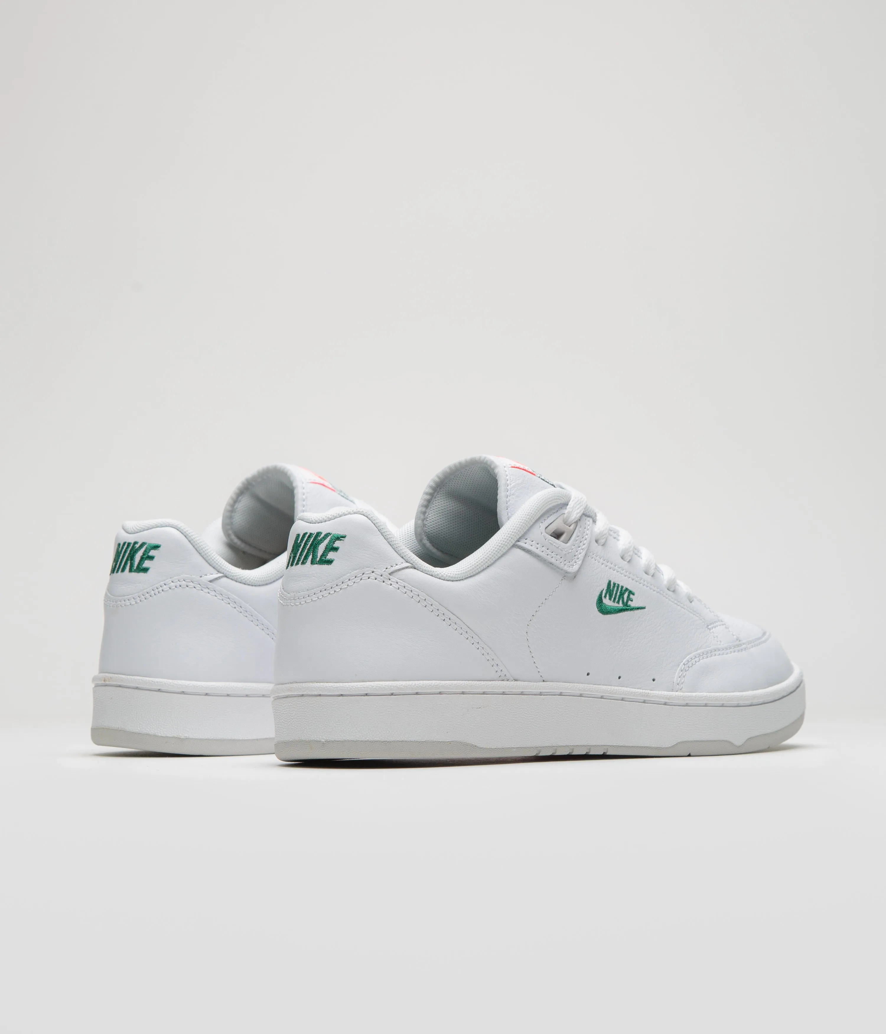 Nike Grandstand II Premium Shoes - White / Dark Cypress - Dark Cypress