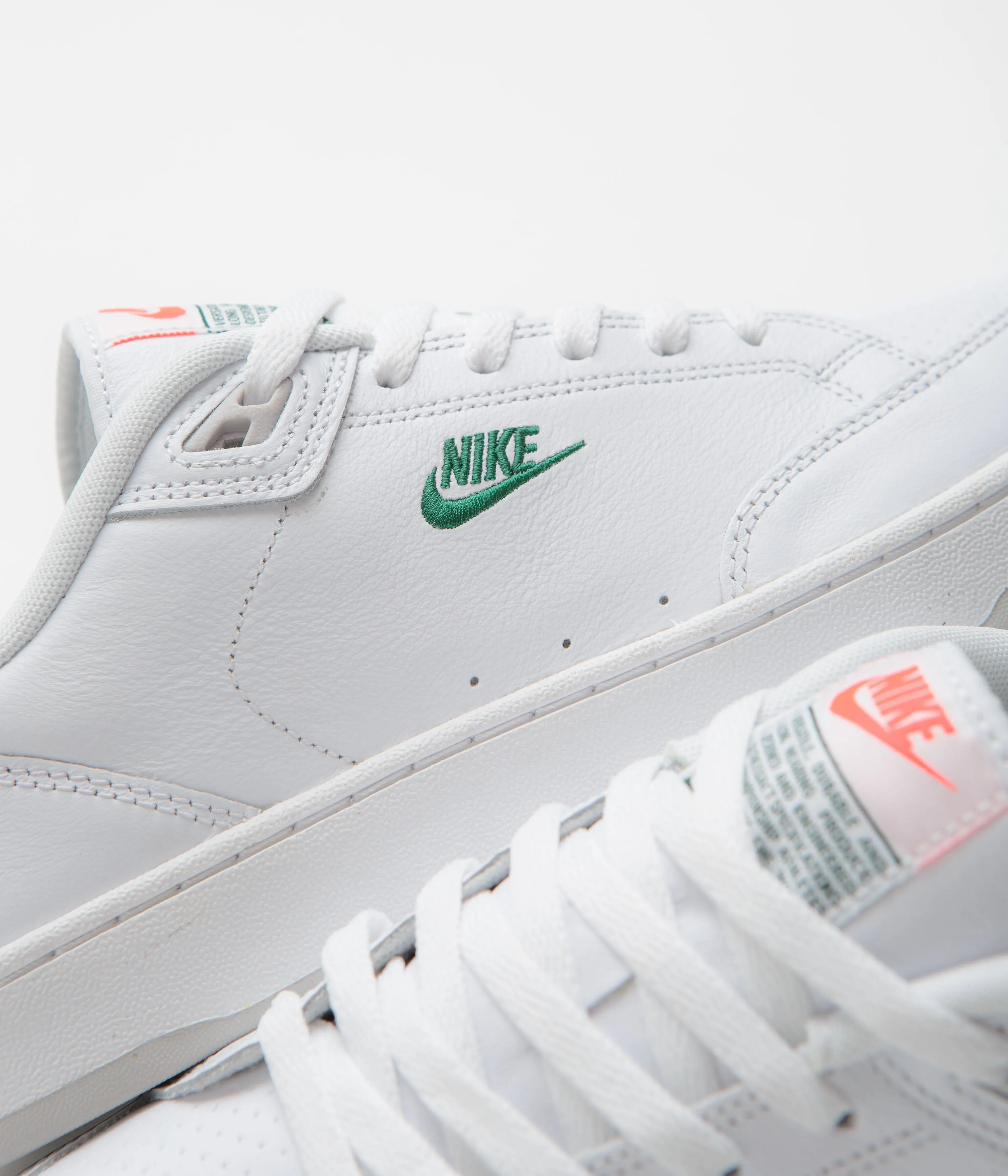 Nike Grandstand II Premium Shoes - White / Dark Cypress - Dark Cypress