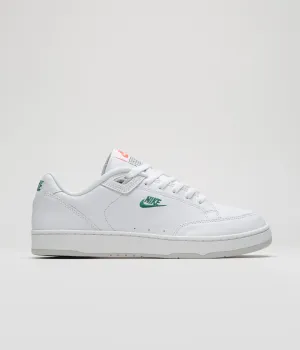Nike Grandstand II Premium Shoes - White / Dark Cypress - Dark Cypress