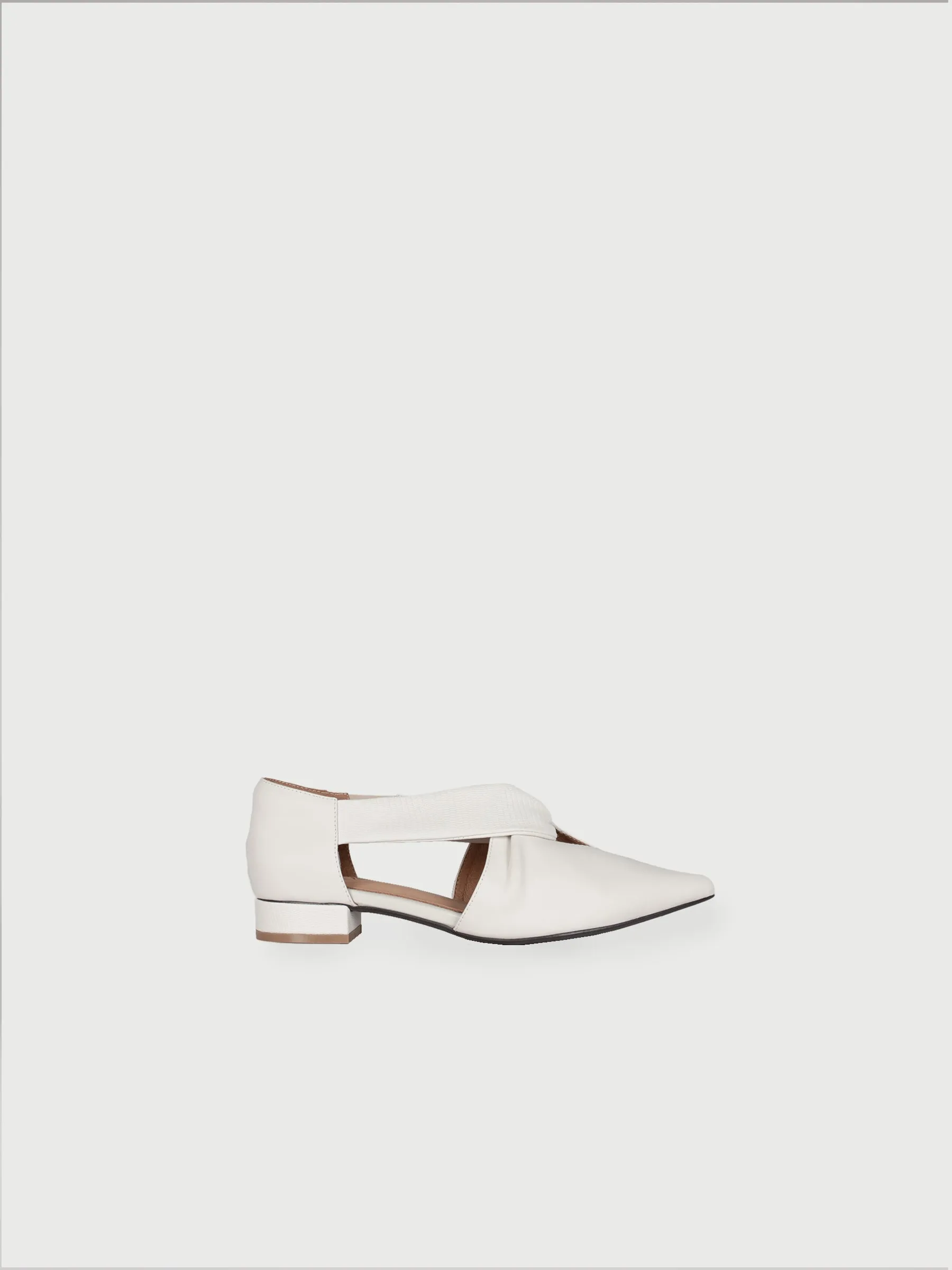 Ophelia 𖦞 Pointed Toe Mixed Leather Heels