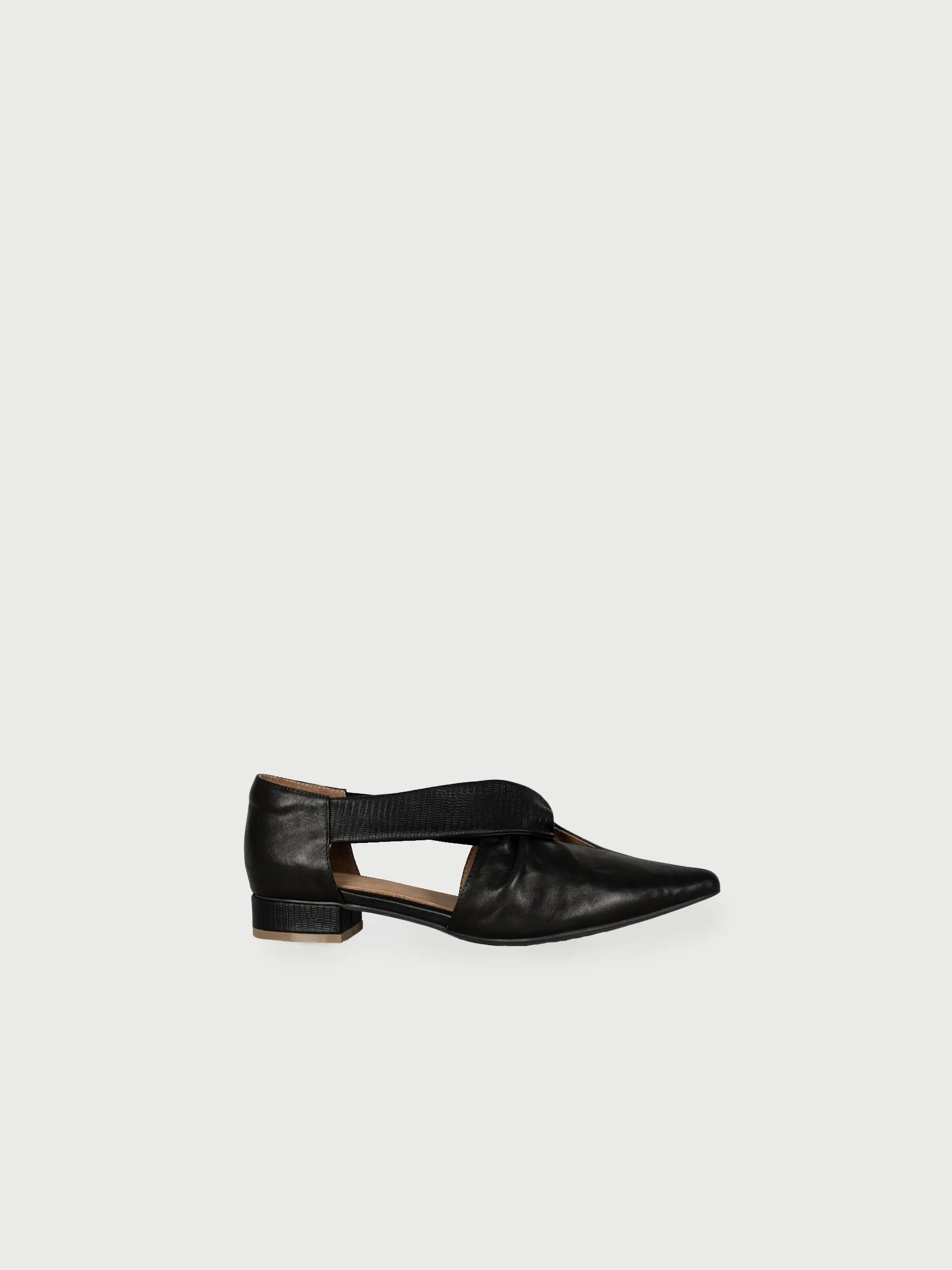 Ophelia 𖦞 Pointed Toe Mixed Leather Heels