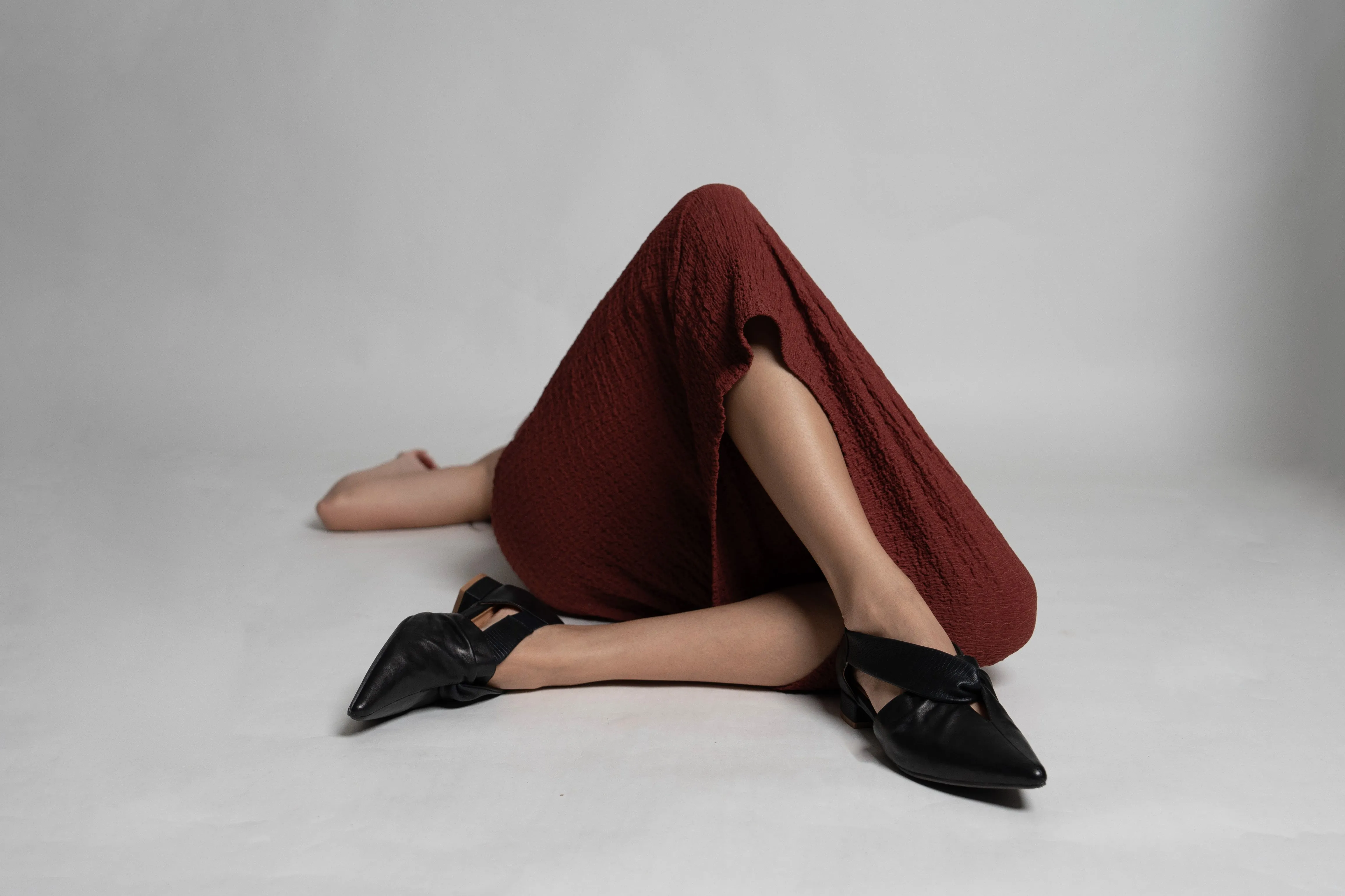 Ophelia 𖦞 Pointed Toe Mixed Leather Heels