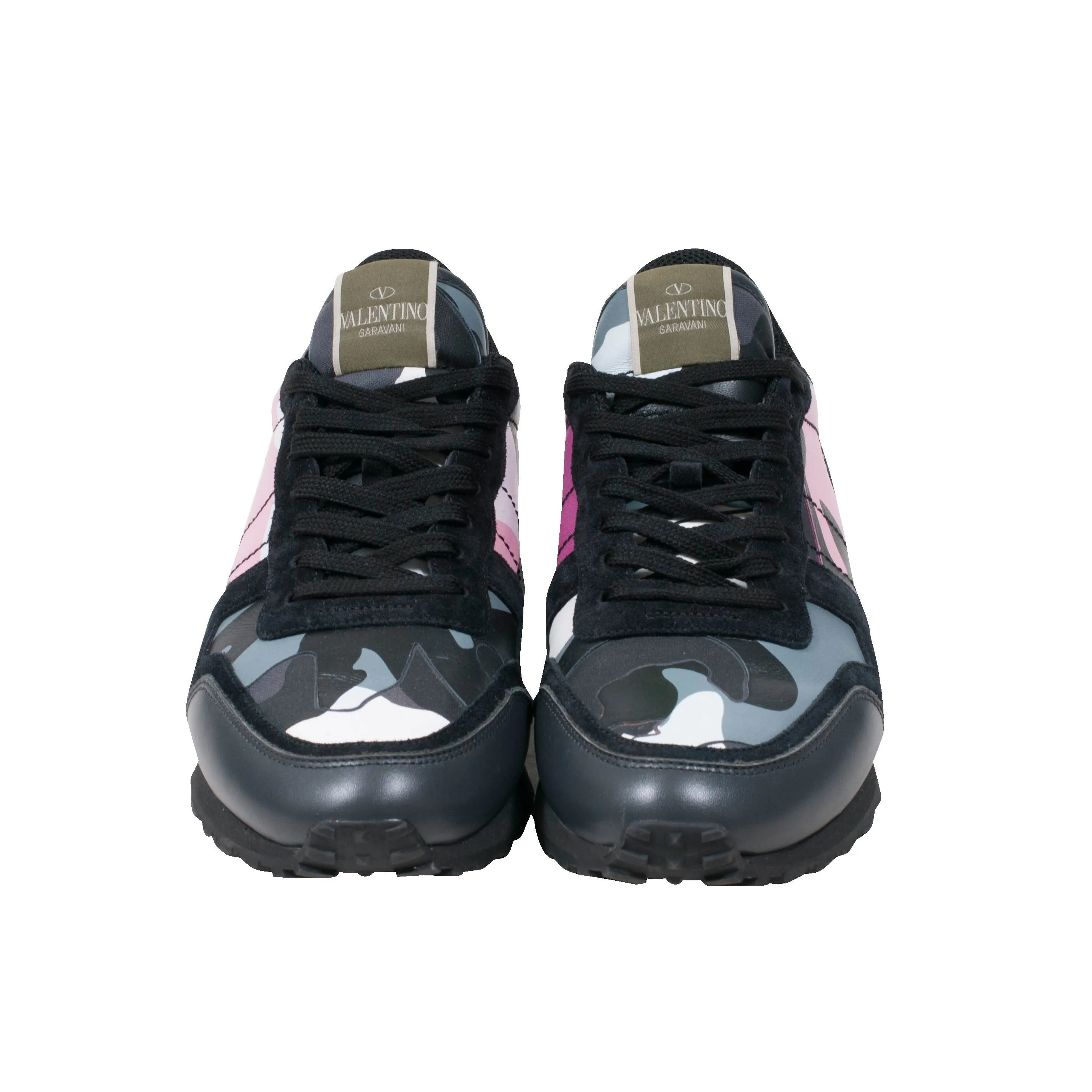 Pink & Blue Camo Suede Leather Rock Runner