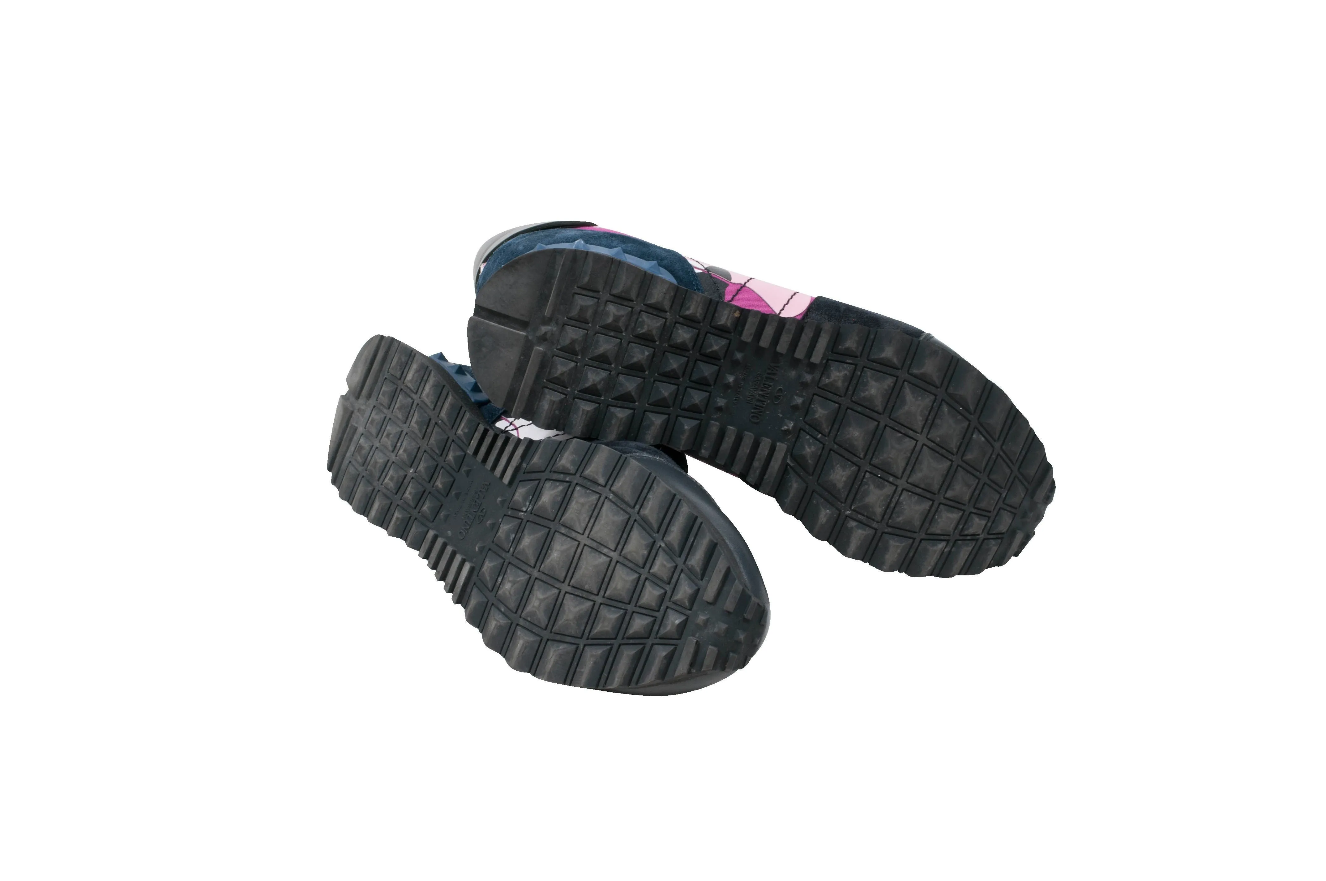 Pink & Blue Camo Suede Leather Rock Runner