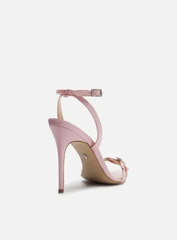 Pink Varnish Sandal Thin High Heel Buckles