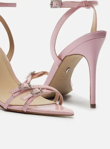 Pink Varnish Sandal Thin High Heel Buckles