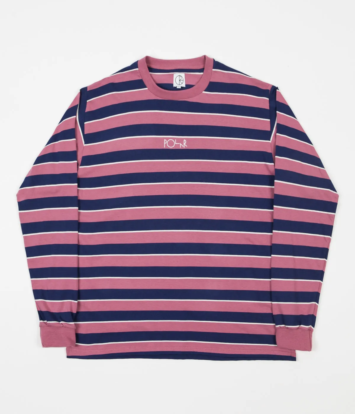 Polar Striped Long Sleeve T-Shirt - Dusty Rose / Navy