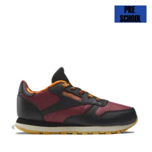 Preschool Reebok Harry Potter Gryffindor Classic Leather Shoes - Black/Alabaster/Merlot/Gold