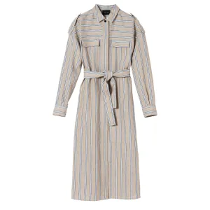 Prêt à Porter Chaine Dress - Beige/Blue