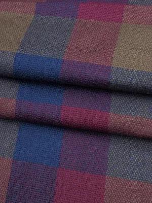 Pure Organic Cotton Mid-Weight Plaid Fabric ( CN12415 ）