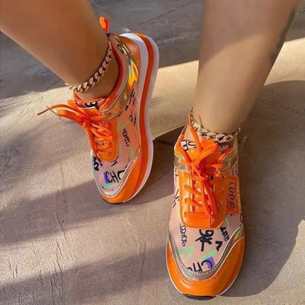Purpdrank - Yellow Fashion Casual Bandage Patchwork Sport Shoes