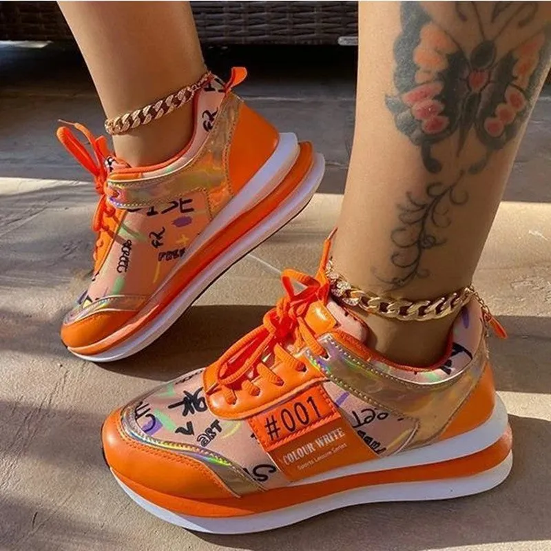 Purpdrank - Yellow Fashion Casual Bandage Patchwork Sport Shoes