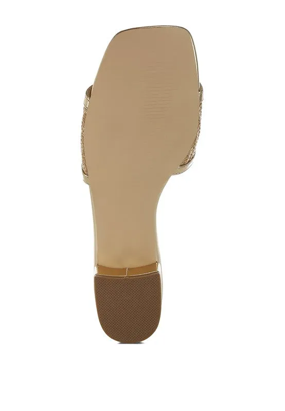 Raffia Slip On Sandals