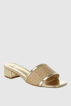 Raffia Slip On Sandals