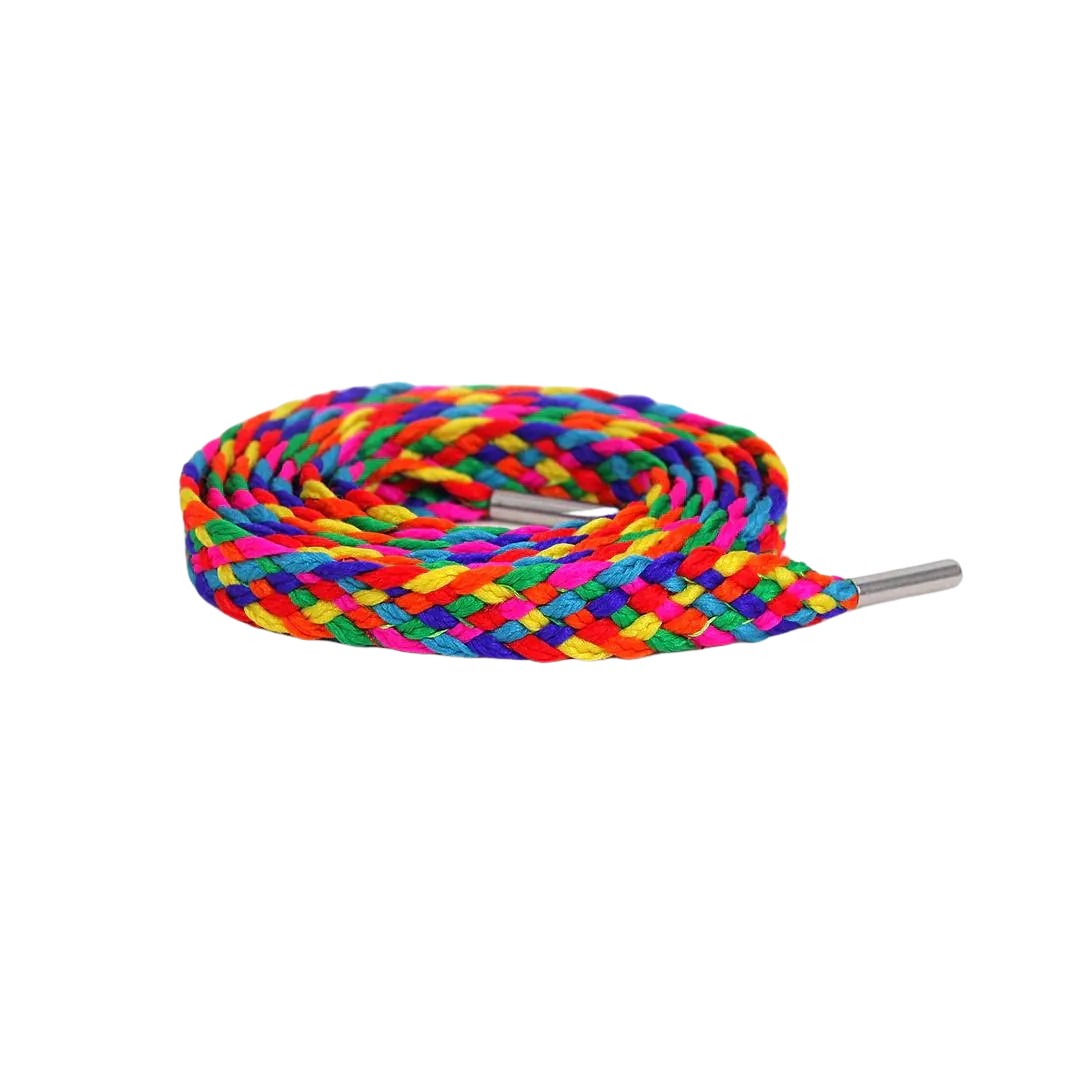 Rainbow Braided Flat Lace