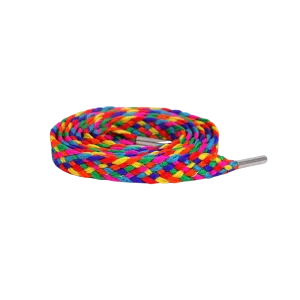 Rainbow Braided Flat Lace