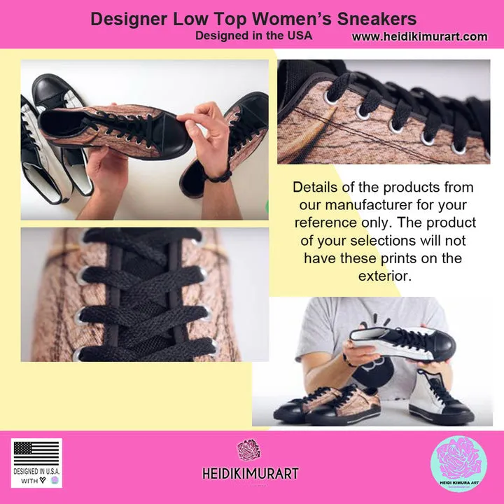 Red Floral Women's Sneakers, Floral Rose Print Best Tennis Casual Shoes For Women (US Size: 6-12)