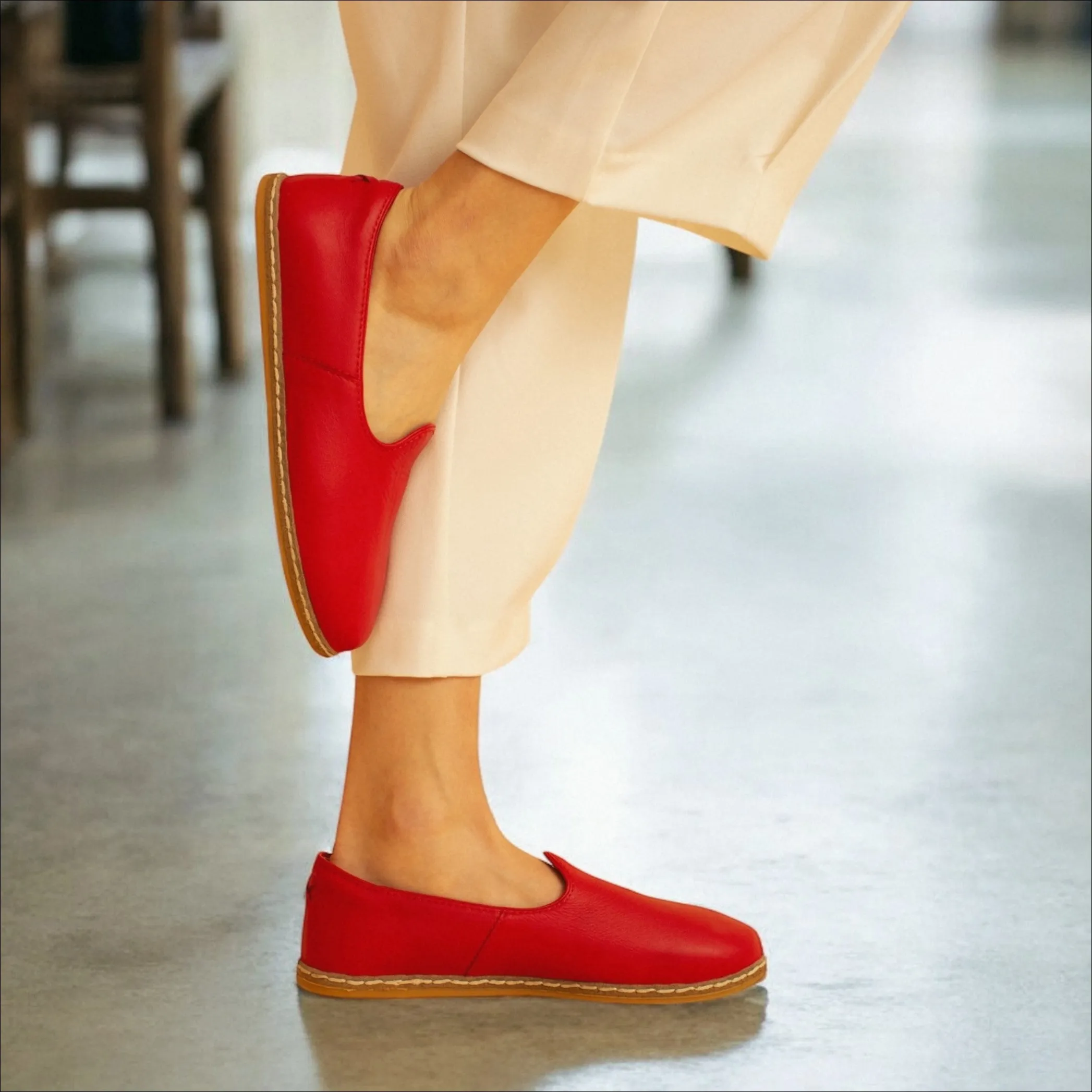 Red Slip-On