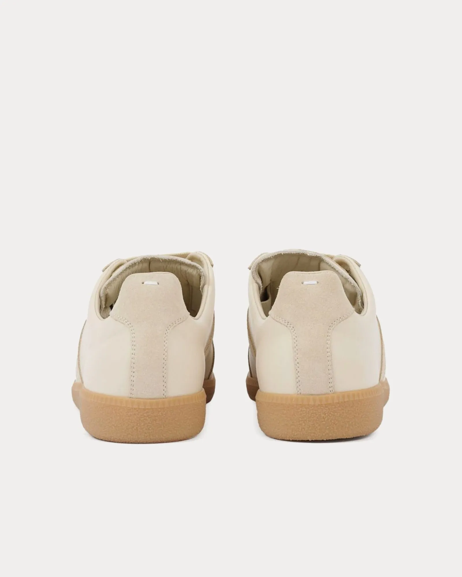 Replica Leather Beige Low Top Sneakers