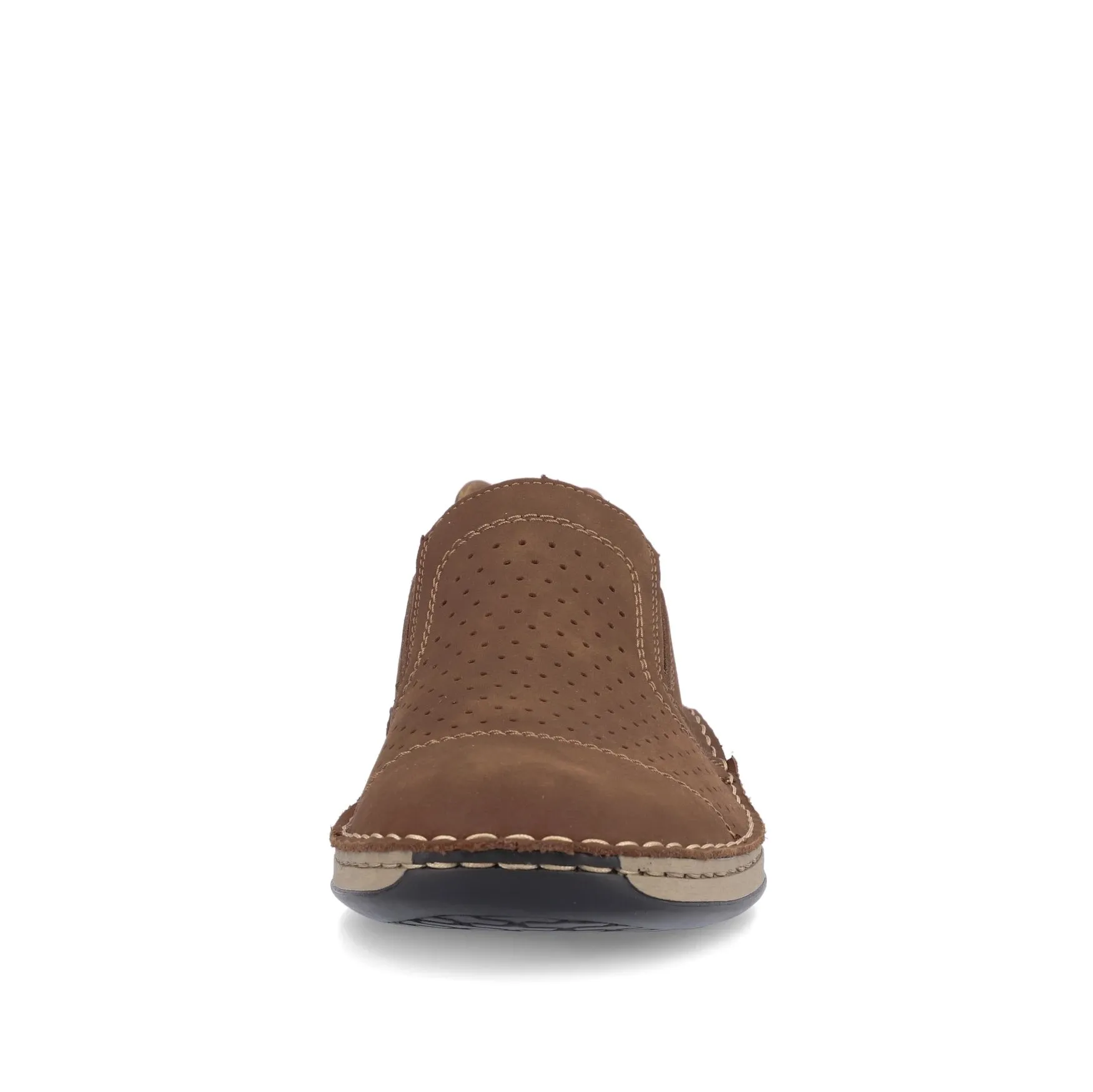Rieker 05286 Brown Leather Mens Slip On Shoe