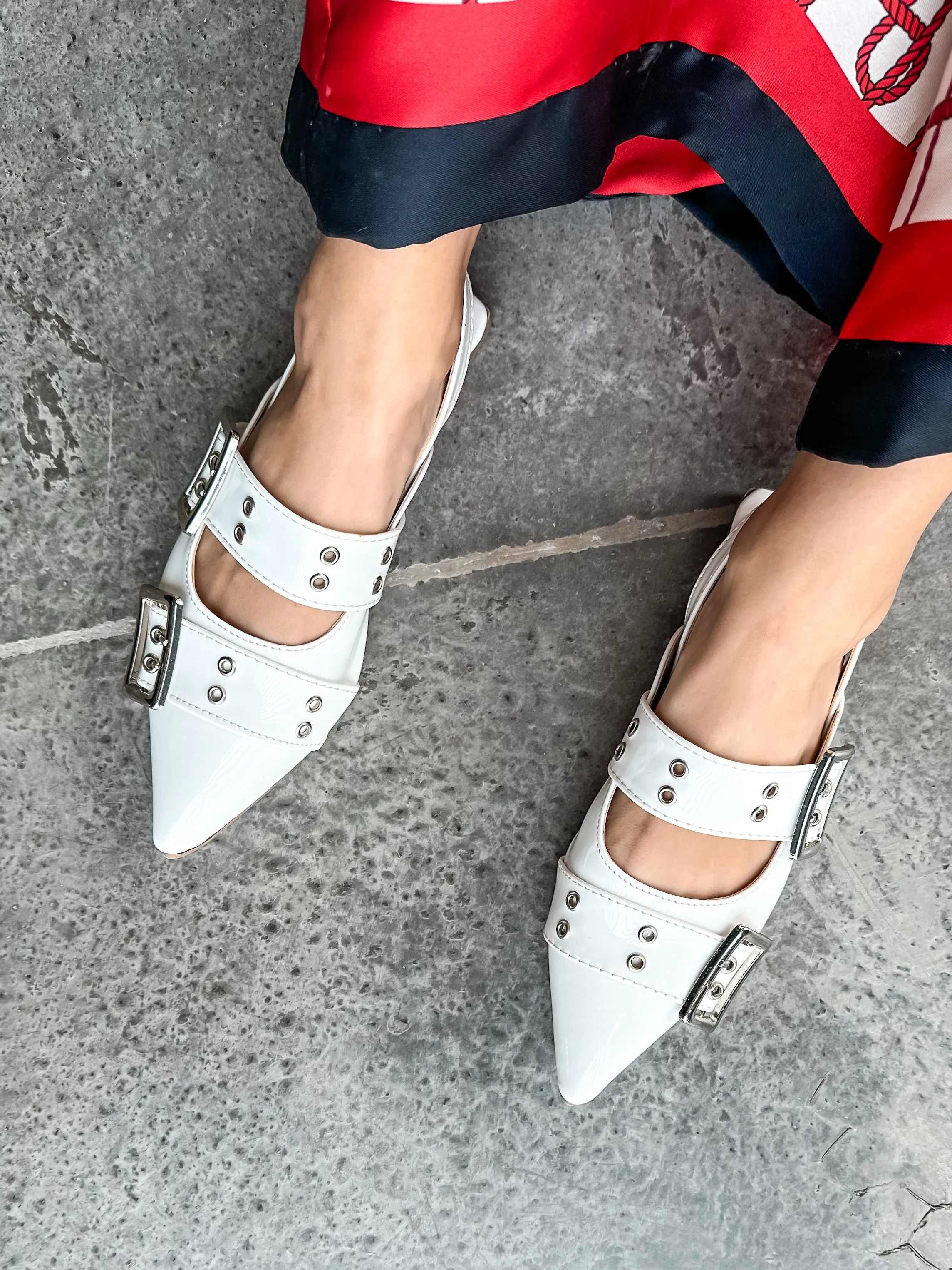 Rocket White Flats