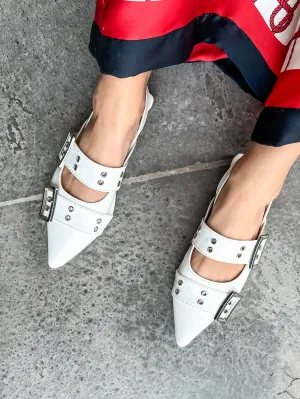 Rocket White Flats