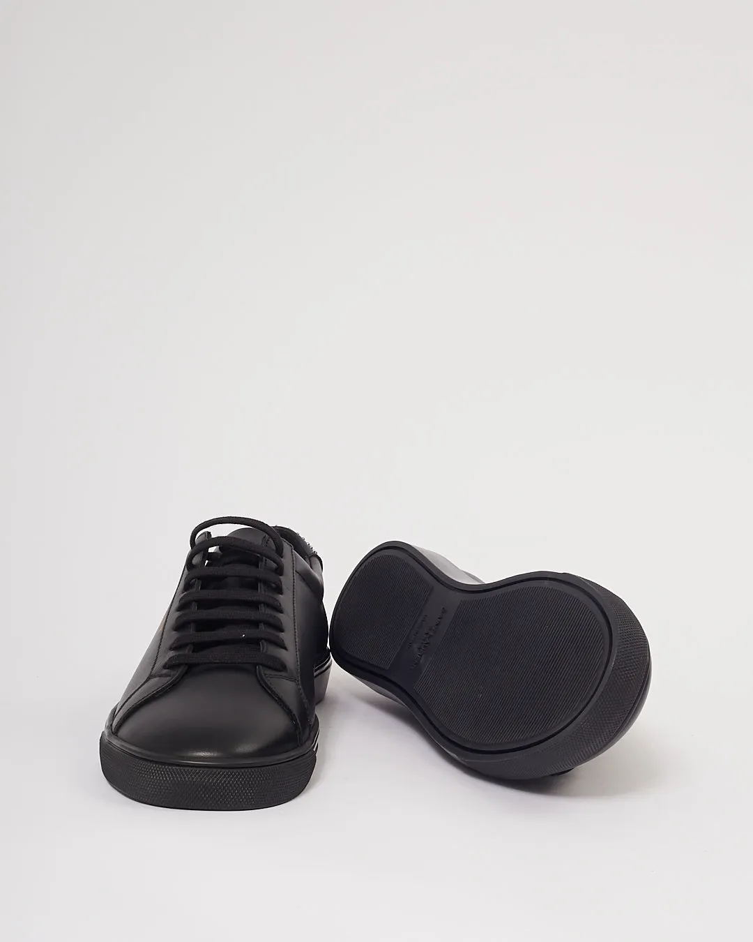 Saint Laurent Black Studded Andy Sneakers - 42