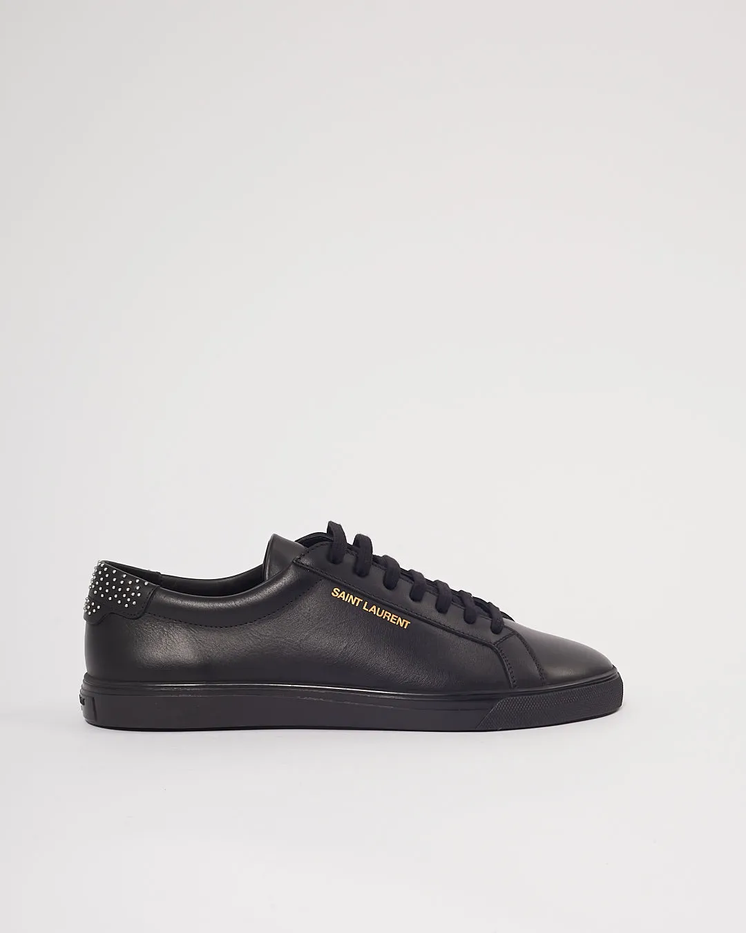 Saint Laurent Black Studded Andy Sneakers - 42
