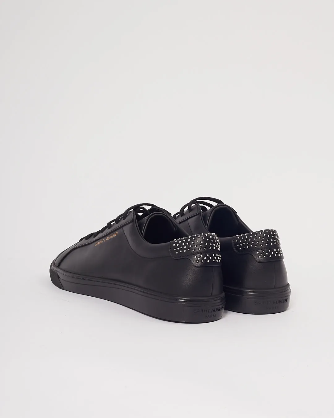 Saint Laurent Black Studded Andy Sneakers - 42