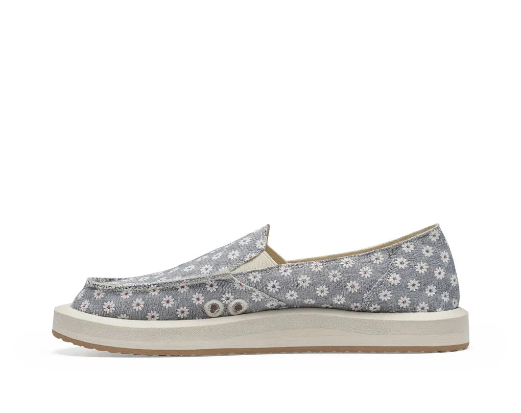 Sanuk Donna ST Daisy Shoe-White Daisy