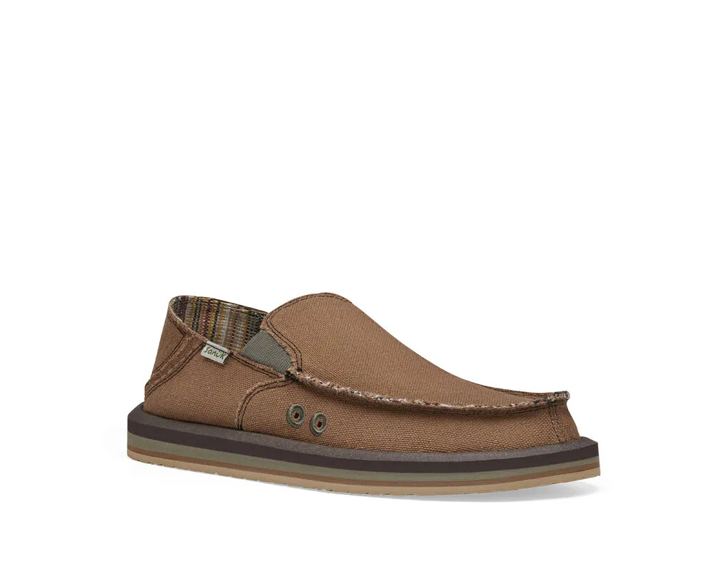Sanuk Sidewalk Surfer ST Hemp Shoe-Brown