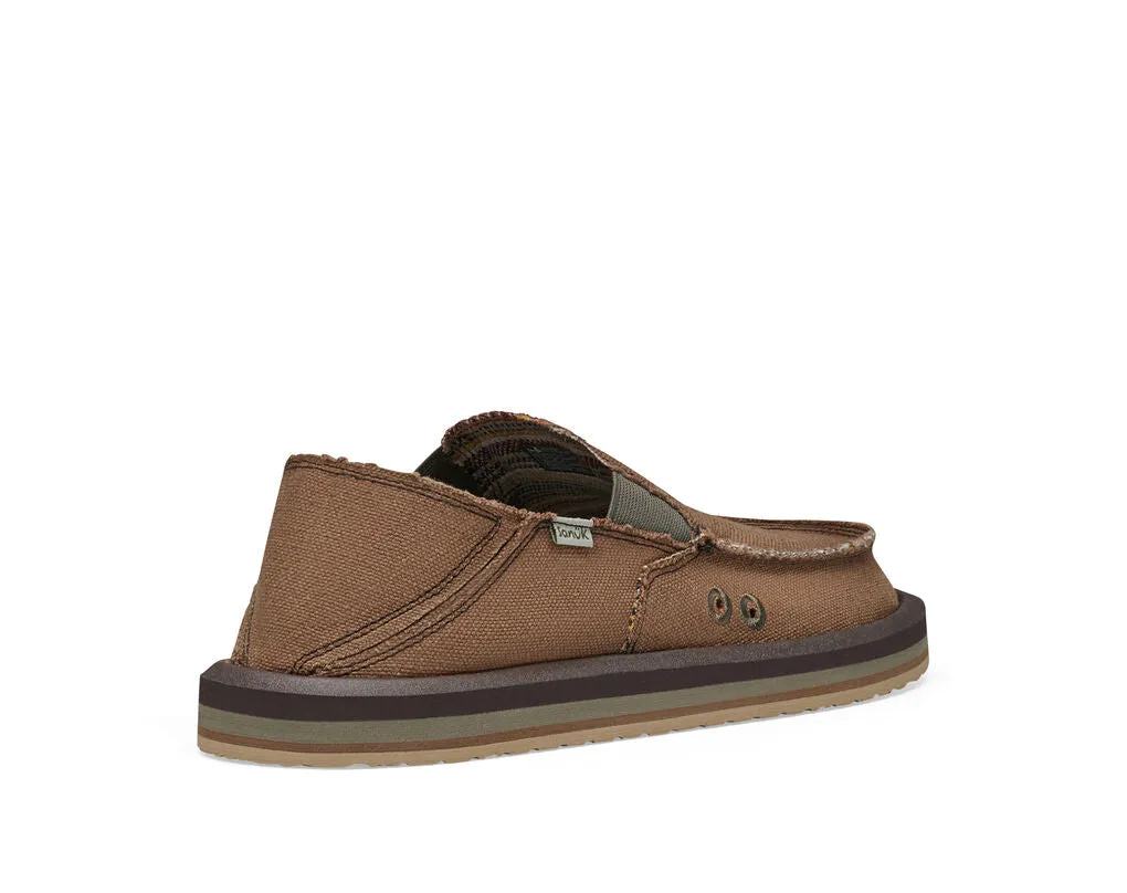 Sanuk Sidewalk Surfer ST Hemp Shoe-Brown