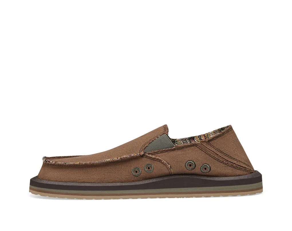 Sanuk Sidewalk Surfer ST Hemp Shoe-Brown