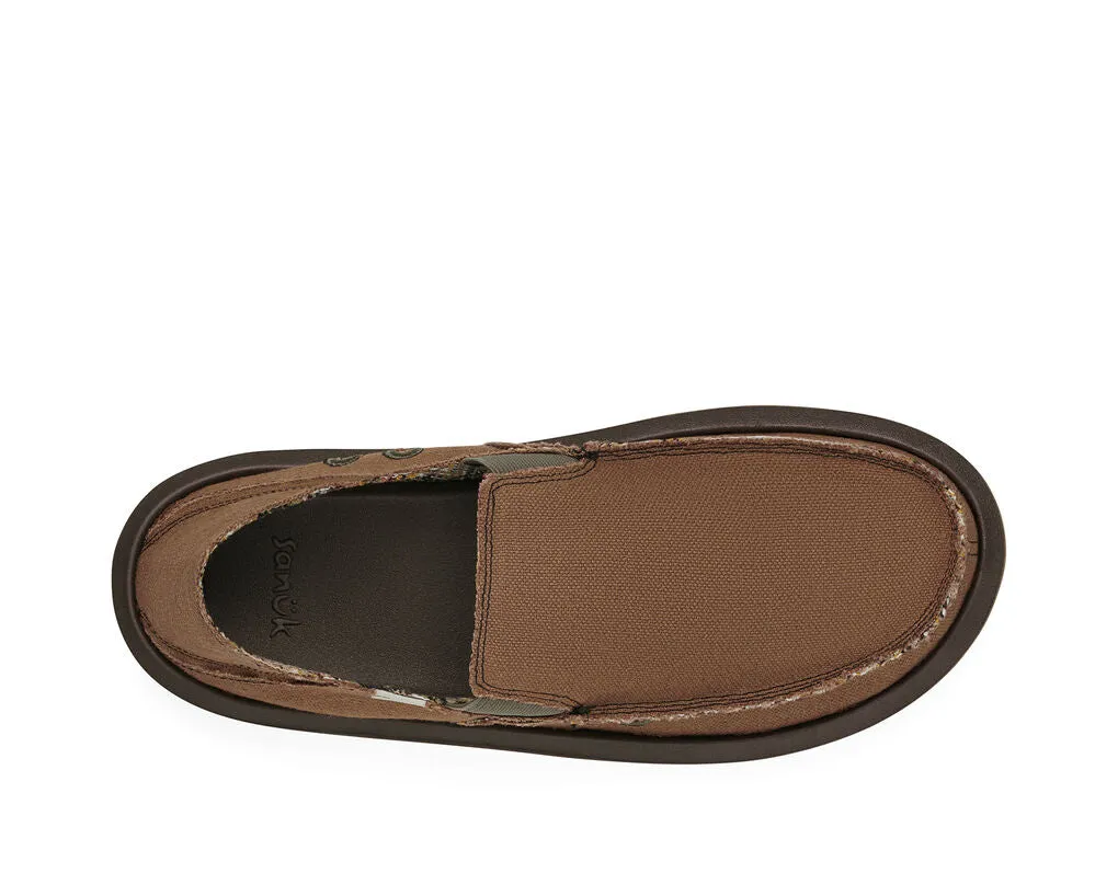 Sanuk Sidewalk Surfer ST Hemp Shoe-Brown