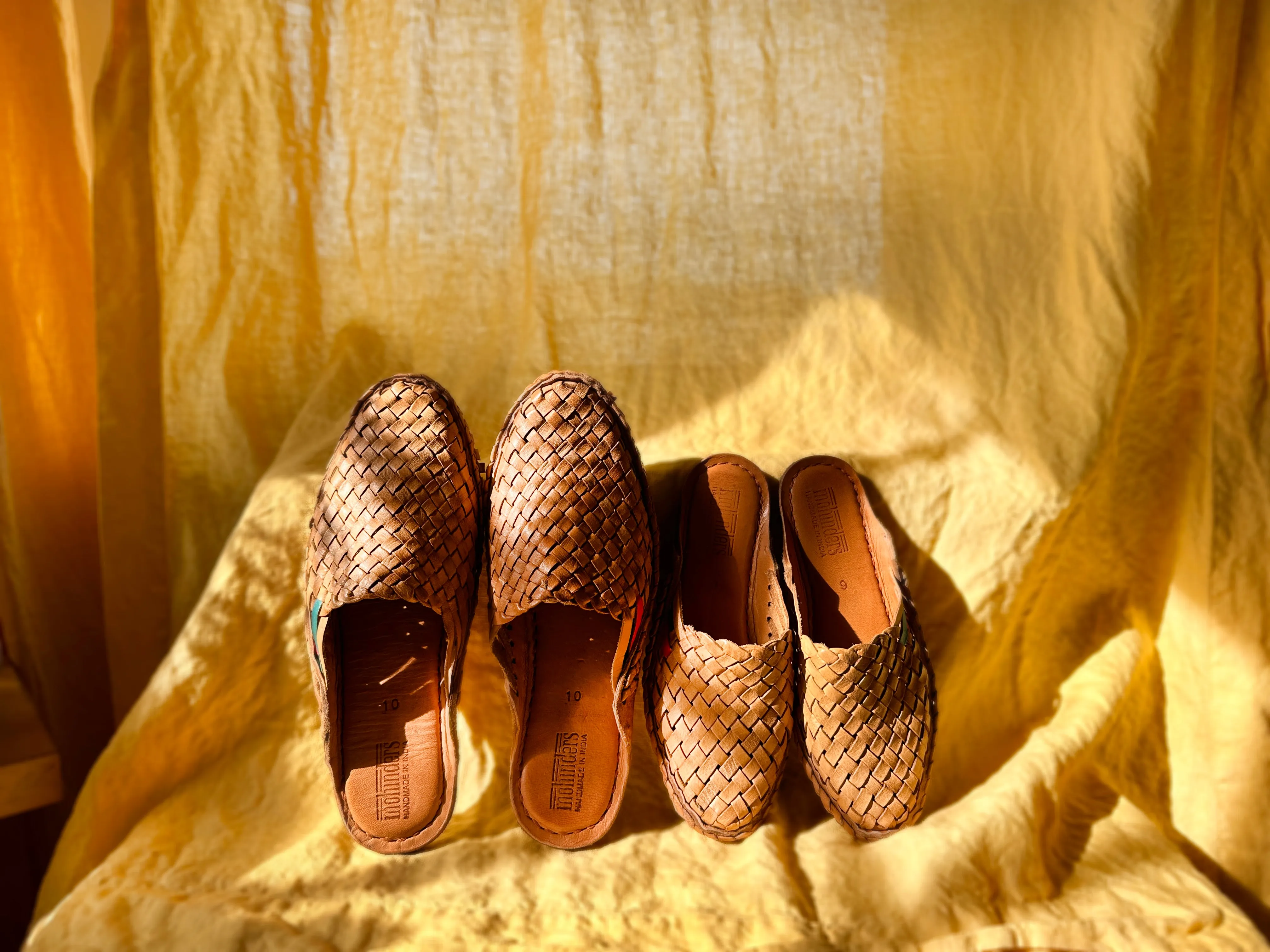 Seconds: Women's Woven Slide in Honey   Stripes