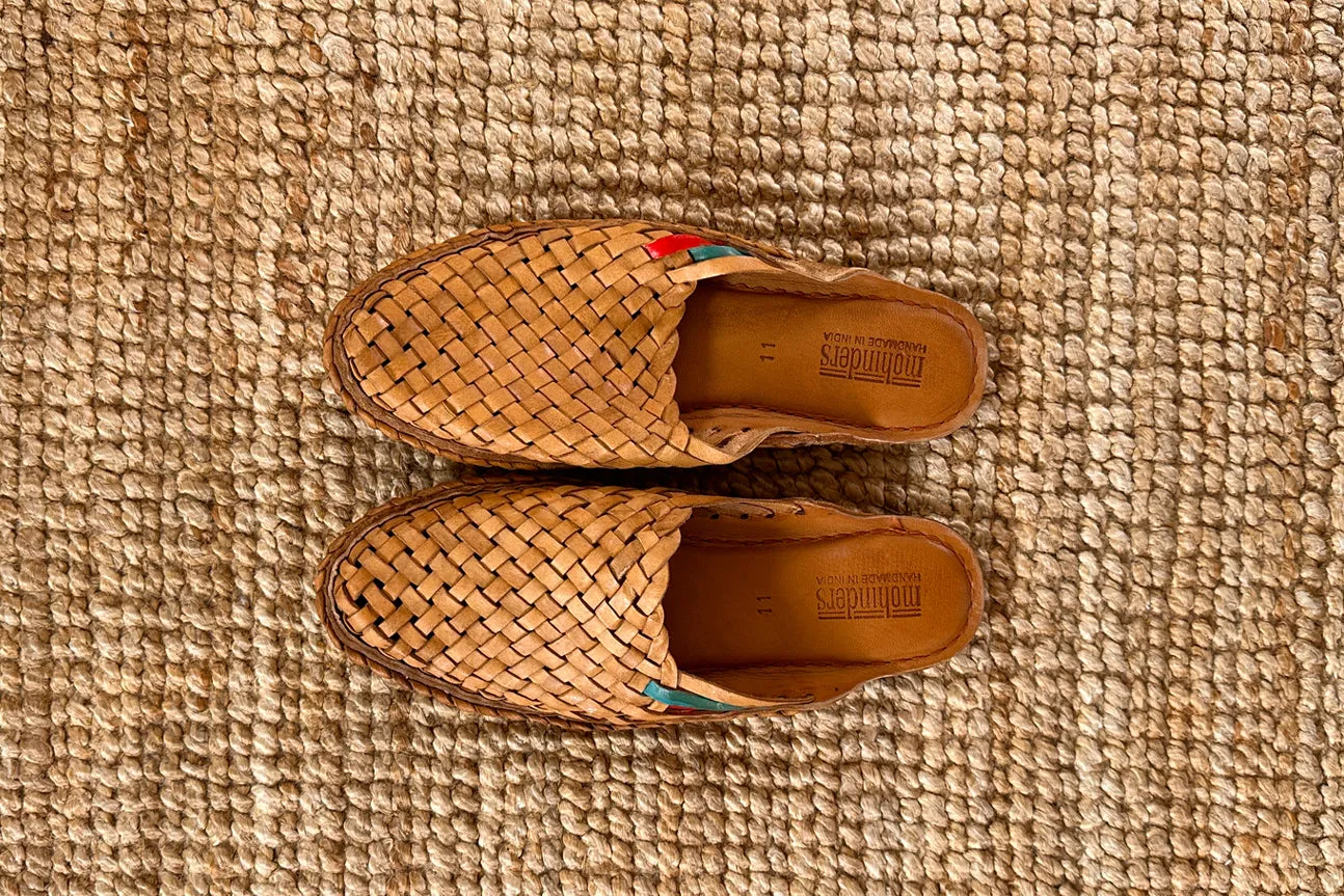Seconds: Women's Woven Slide in Honey   Stripes