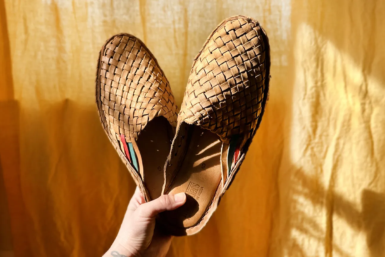 Seconds: Women's Woven Slide in Honey   Stripes