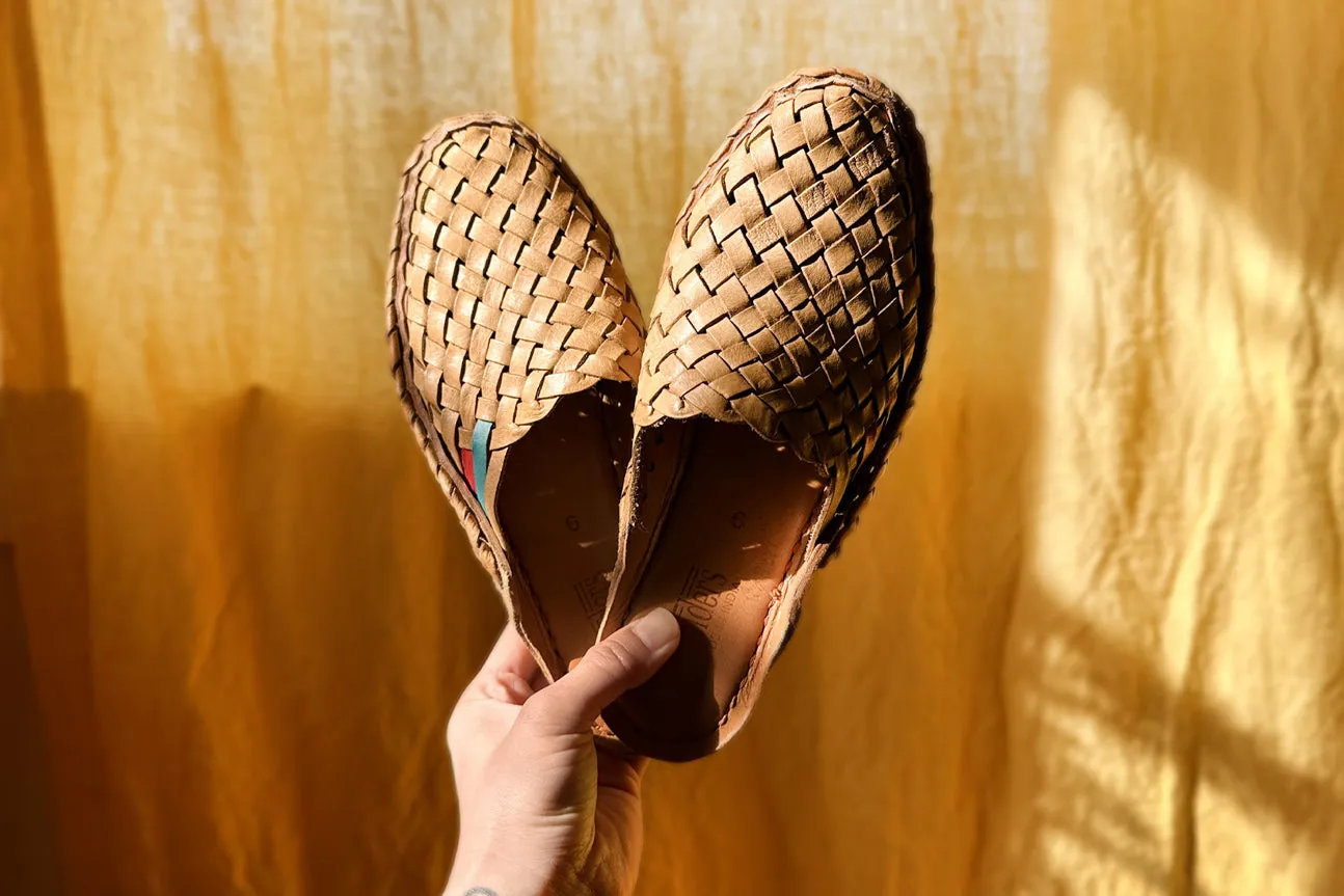 Seconds: Women's Woven Slide in Honey   Stripes