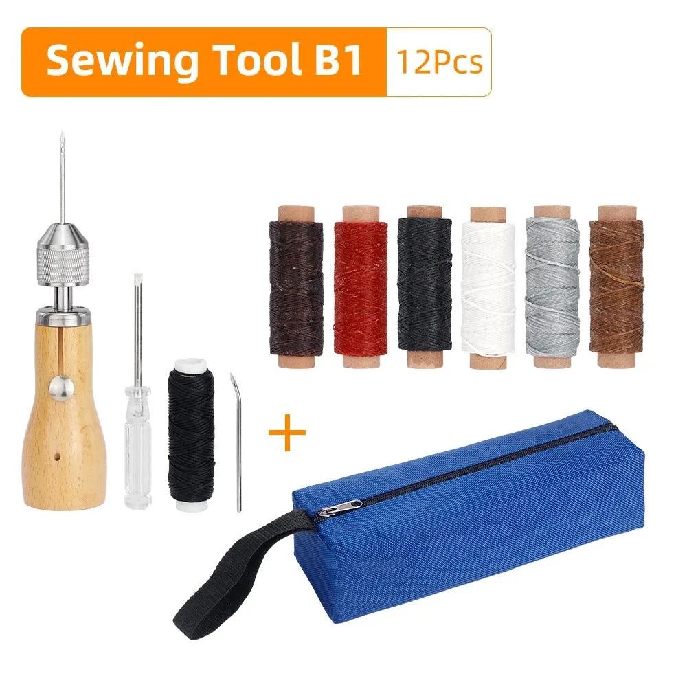 Speedy Stitcher Sewing Awl Kit - Professional Hand Stitching Tool for Leather & Heavy Fabrics