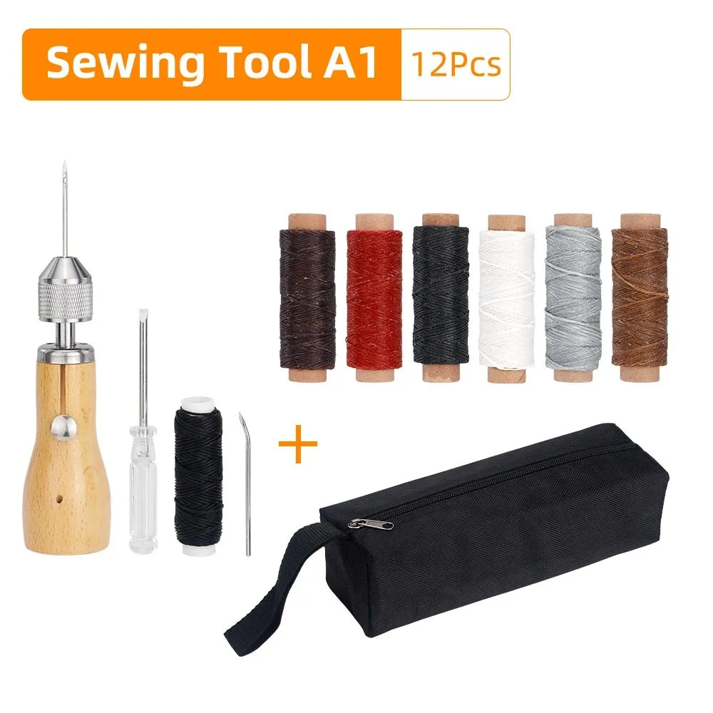 Speedy Stitcher Sewing Awl Kit - Professional Hand Stitching Tool for Leather & Heavy Fabrics