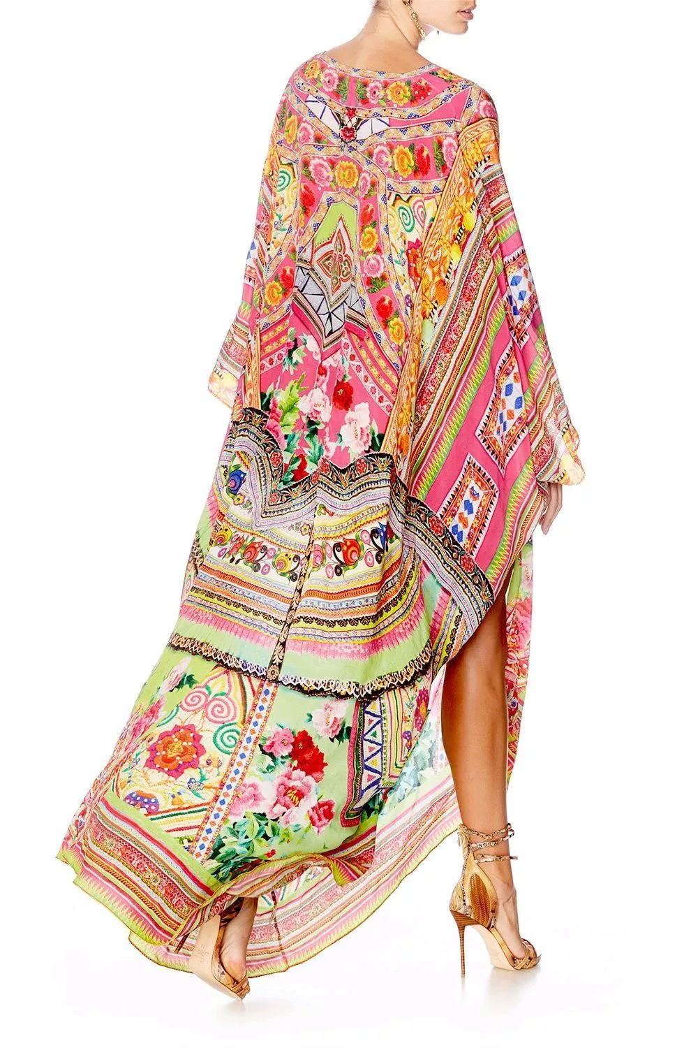 SPLIT HEM LACE UP KAFTAN HANI HONEY